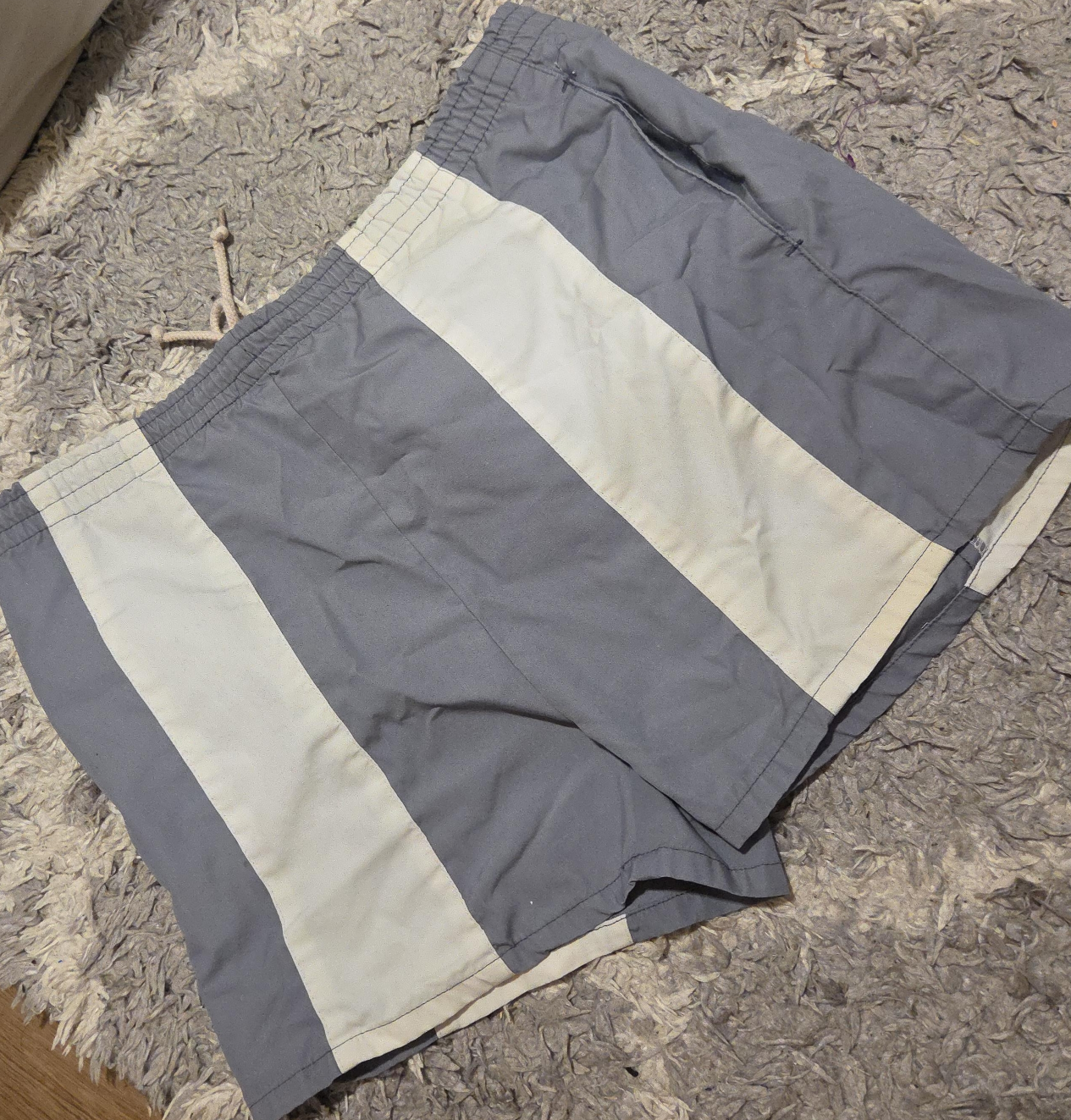 Striped Swim Shorts - Blue and White thumbnail