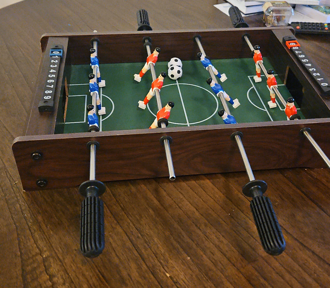 Tabletop Foosball Table - with 2 balls, new codiniton thumbnail