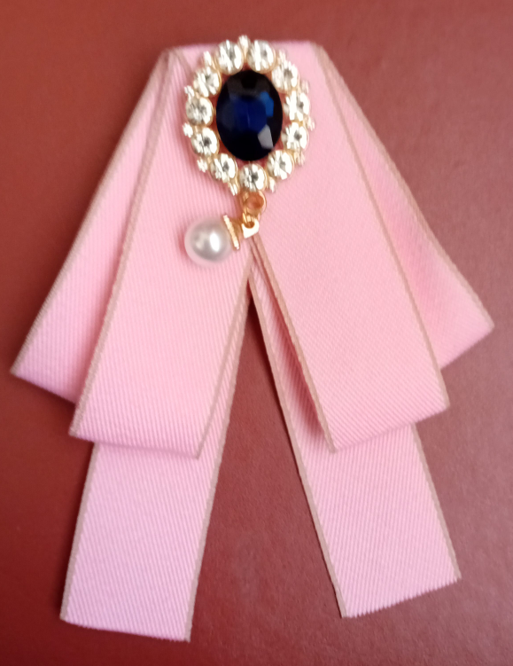 Pink Bow Tie Brooch thumbnail