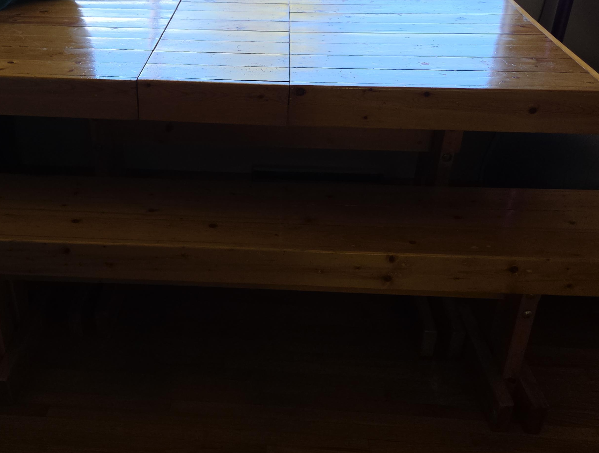 Wooden Table and Bench Set thumbnail