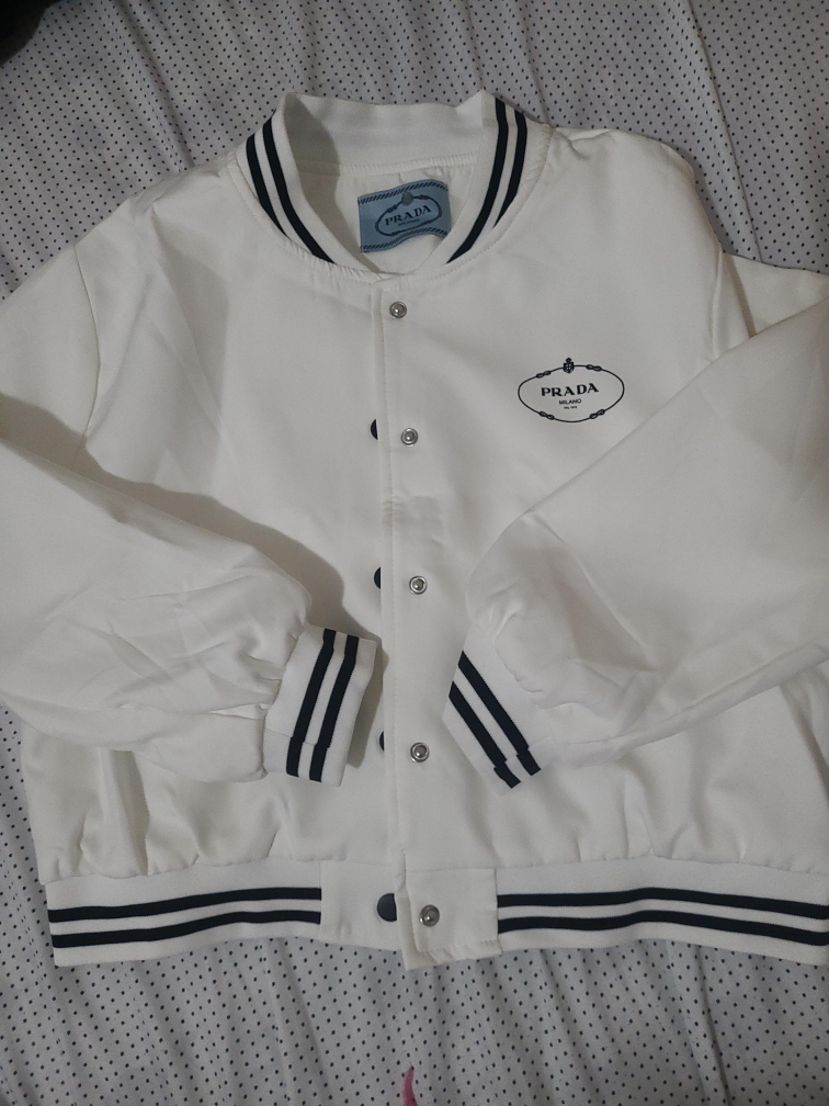 Prada White Bomber Jacket with 1 free of my other item
