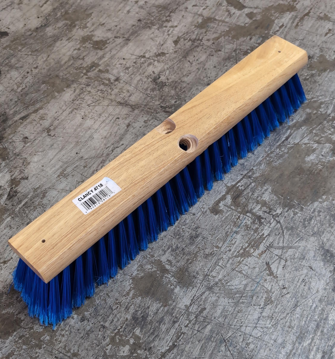Clancy 4718 Blue Push Broom Head 18" thumbnail