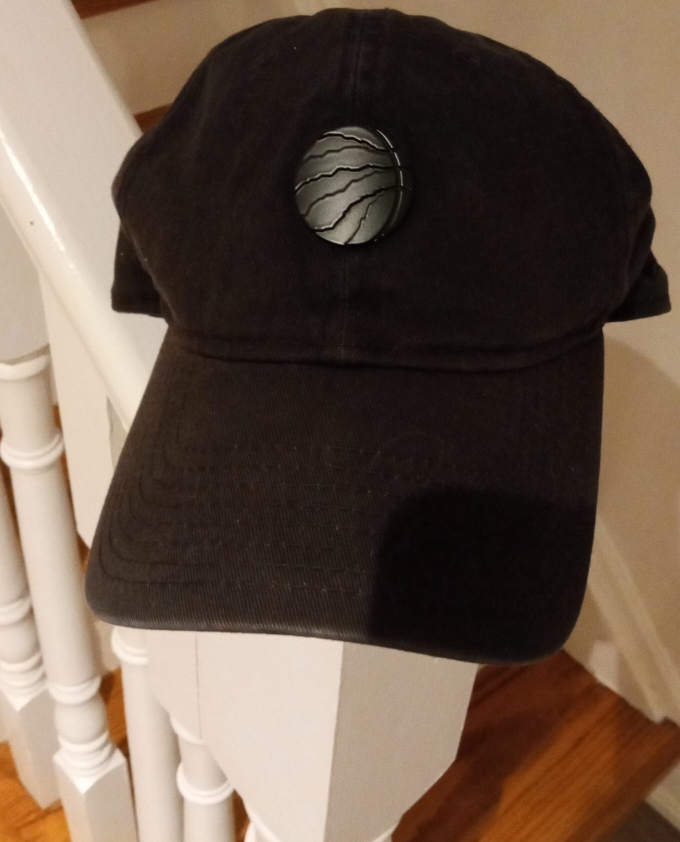 Black Baseball Cap with Button Detail image indicator(1)