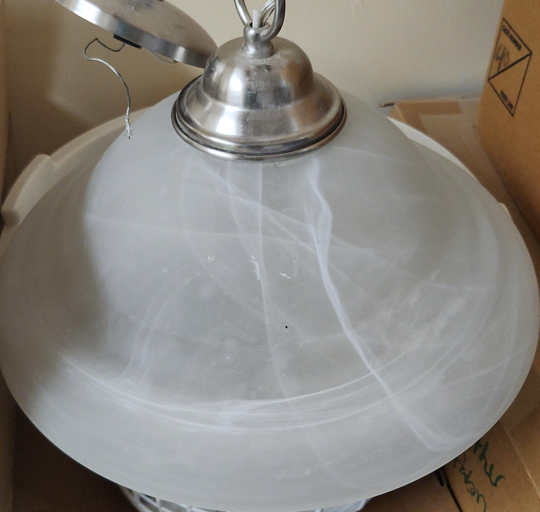 Hanging Swirl Glass Light Fixture thumbnail