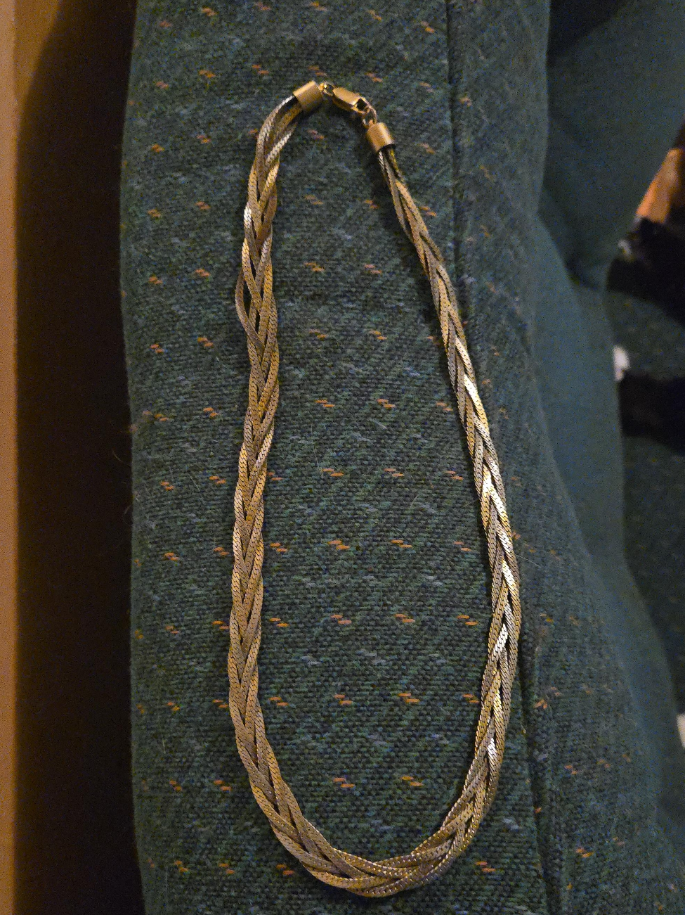 Braided Gold Tone Necklace thumbnail