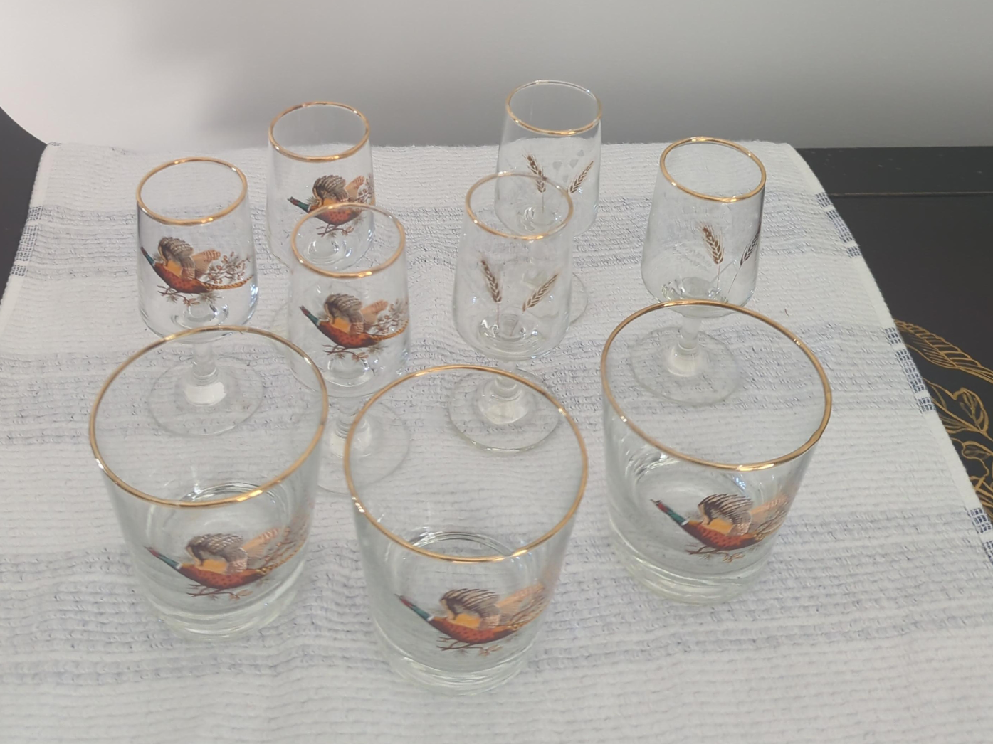 Vintage Pheasant & Wheat Glasses (Set of 8) thumbnail
