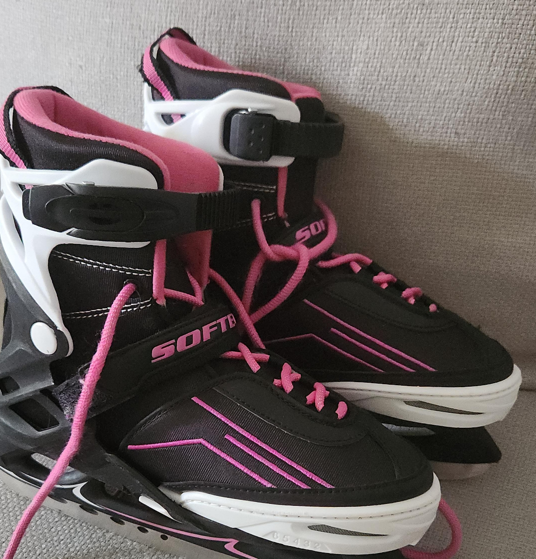 Softec Black & Pink Ice Skates - Sizes 2-6 thumbnail