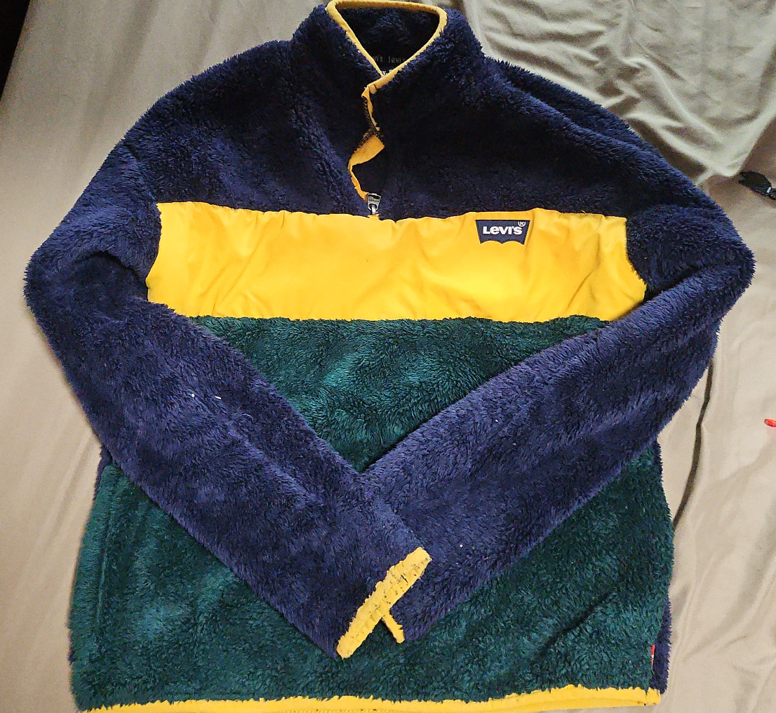 Levi's Fleece Pullover - Blue, Yellow, Green thumbnail
