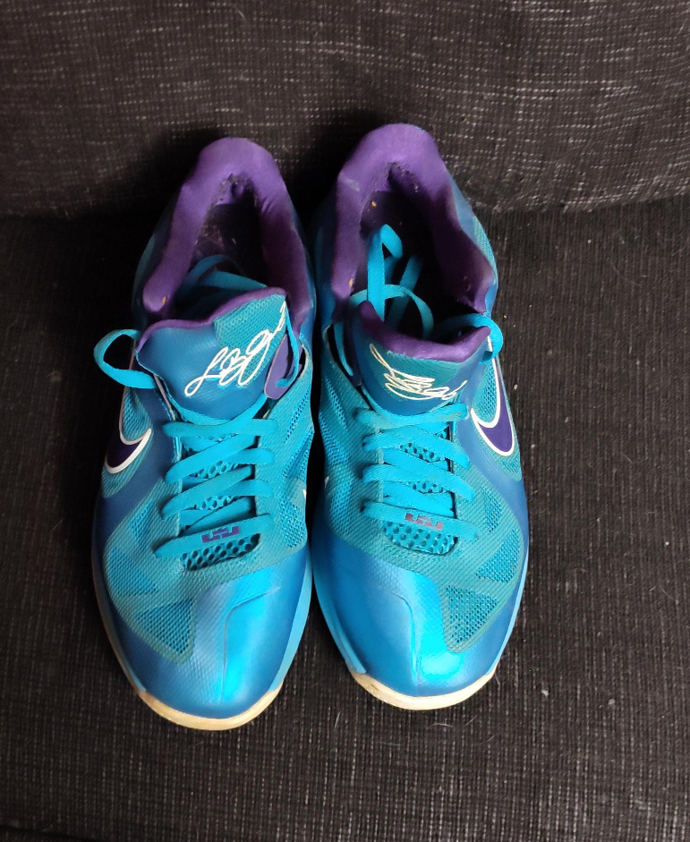 Nike LeBron Teal/Purple Sneakers thumbnail