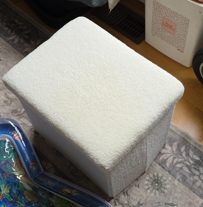 White Storage Ottoman thumbnail