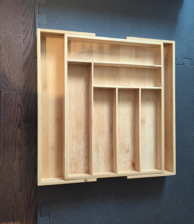 Bamboo Expandable Cutlery Drawer Organizer thumbnail