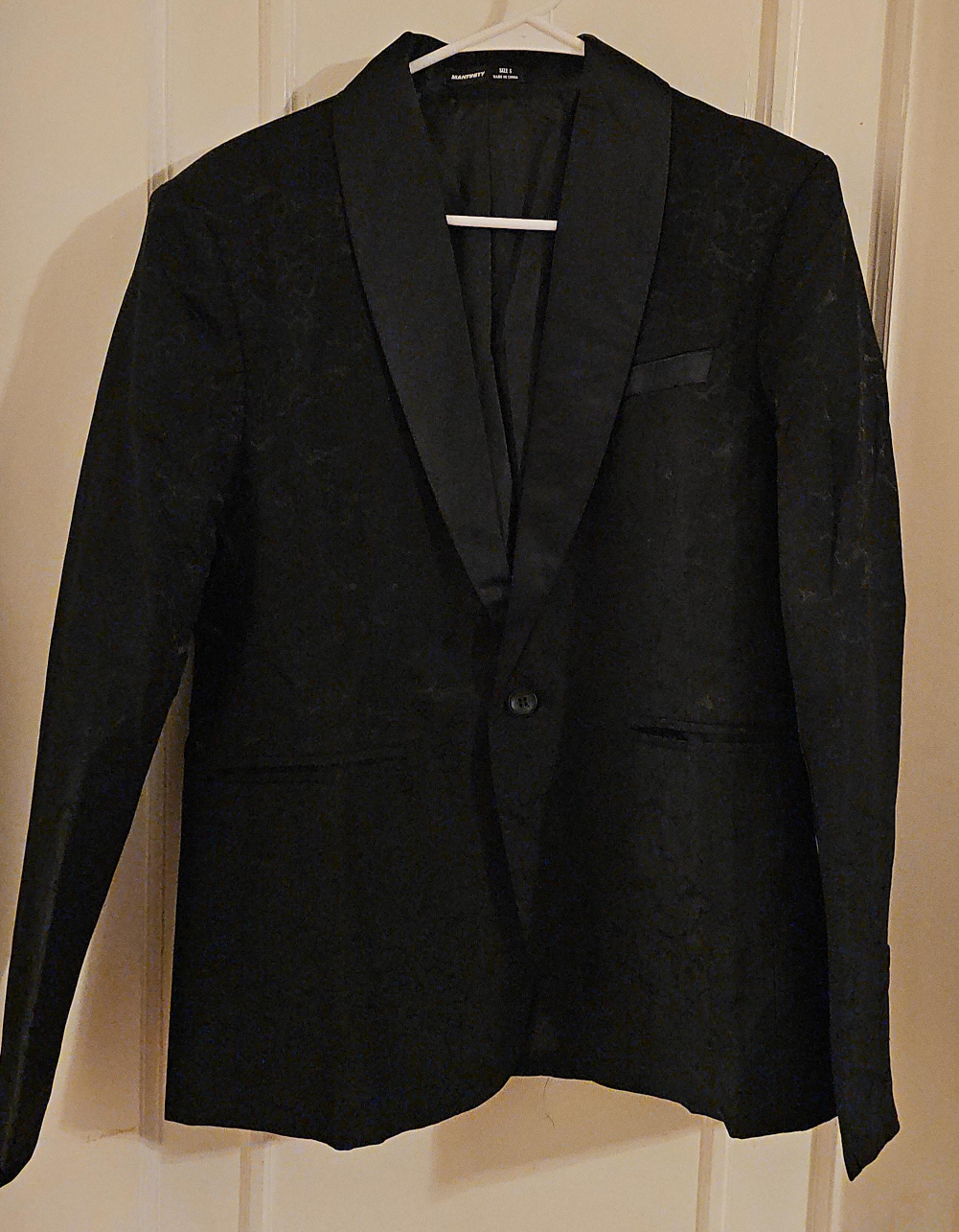 Elegant Men's Black Tuxedo Jacket - Size Small