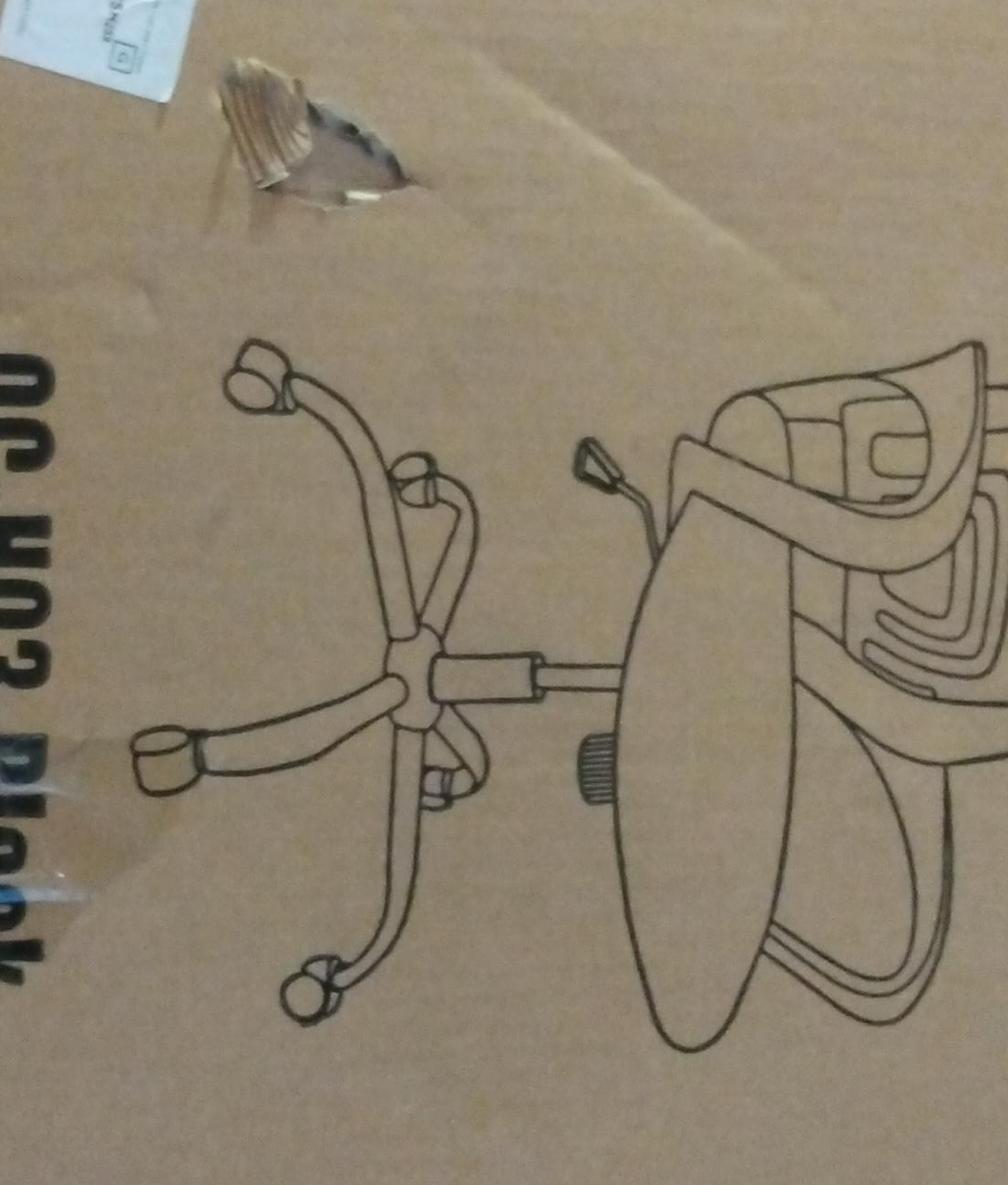 FDW OC-H03 Black Office Chair thumbnail