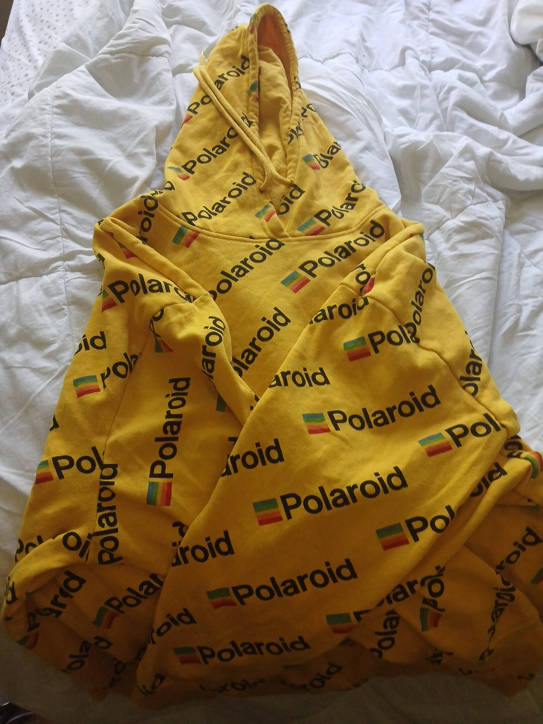 Polaroid Yellow All Over Print Hoodie thumbnail