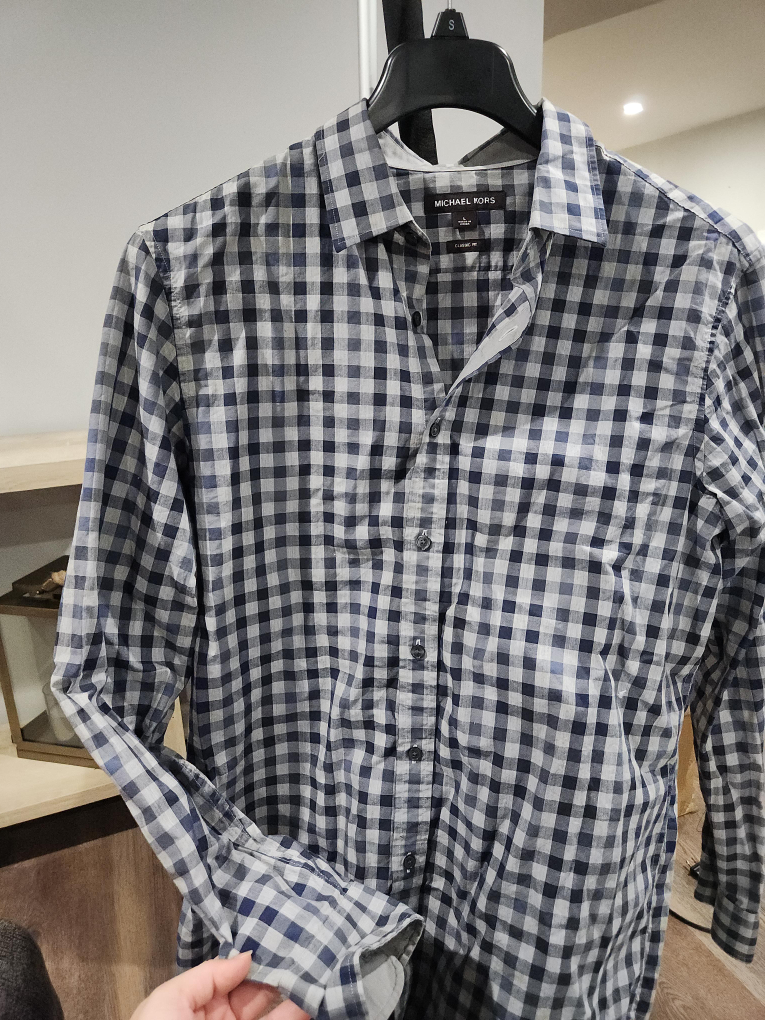 Michael Kors Classic Fit Gingham Shirt - L thumbnail