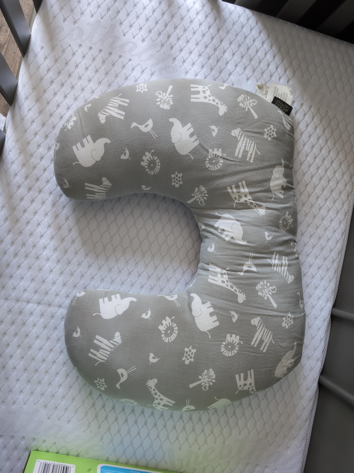 Jolly Jumper Nursing Pillow - Grey with Animal Print
