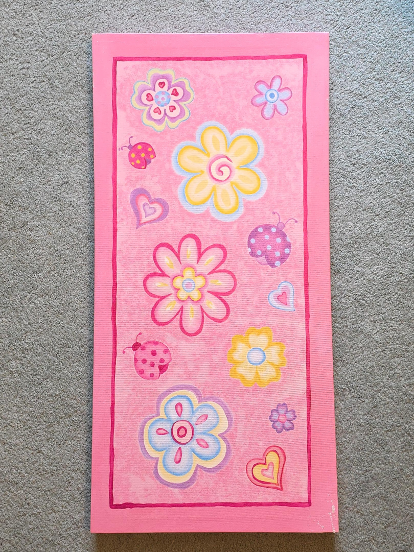 Kids Pink Floral wall art thumbnail