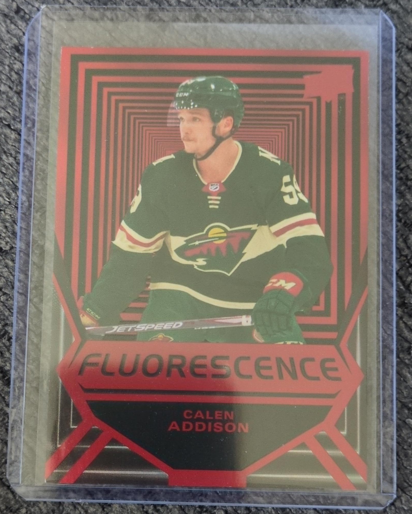 Calen Addison Fluoresence Hockey Card