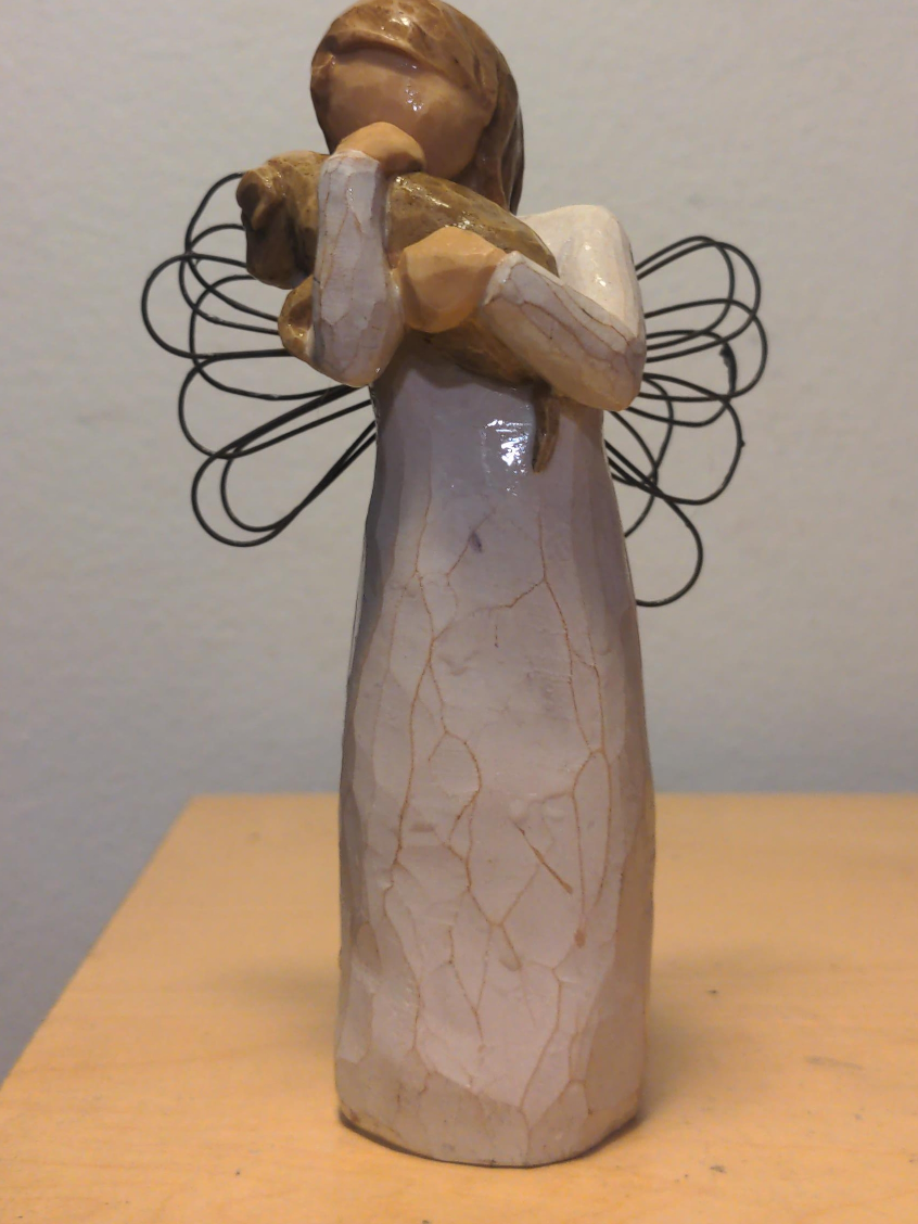 Willow Tree Angel with Dog Figurine thumbnail