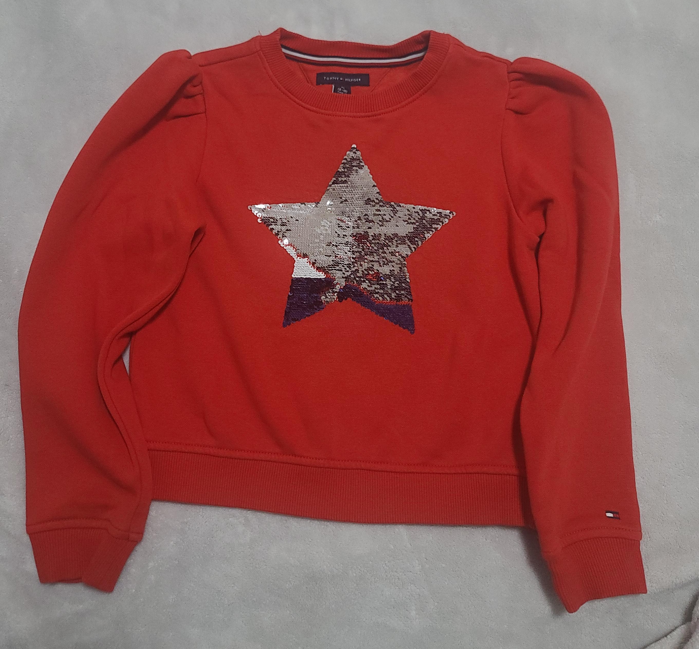 Tommy Hilfiger Red Sequin Star Sweatshirt