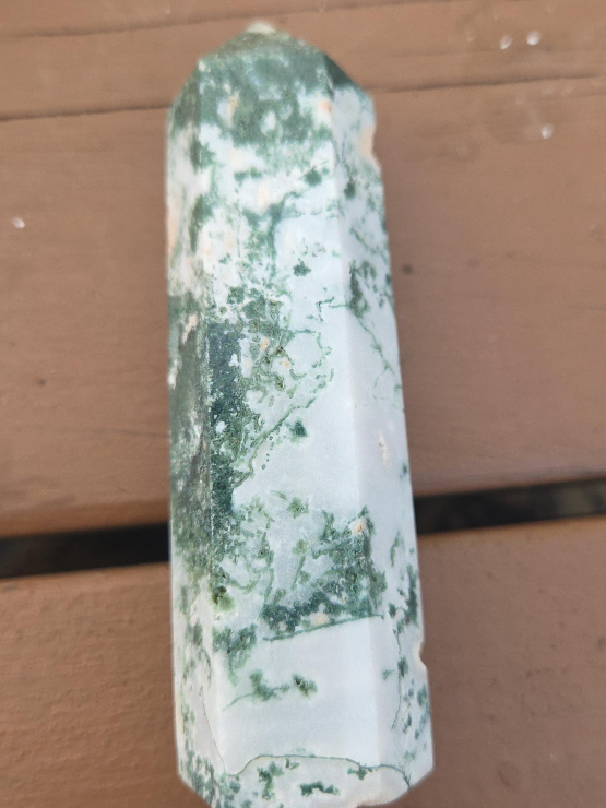 Moss Agate Crystal Tower thumbnail
