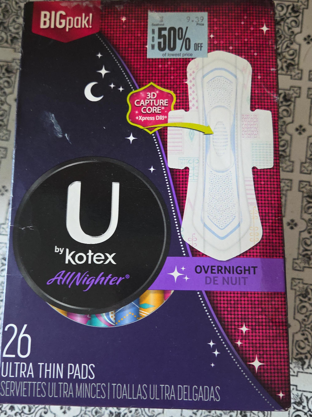 U by Kotex AllNighter Ultra Thin Pads - 26 Count thumbnail
