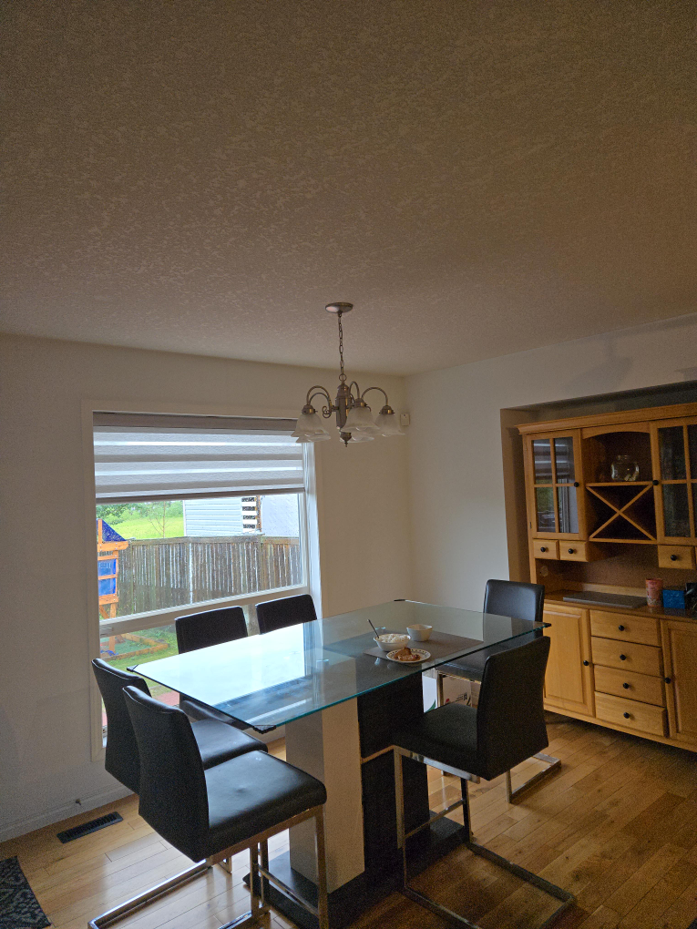 Glass Top Dining Table with 6 Chairs