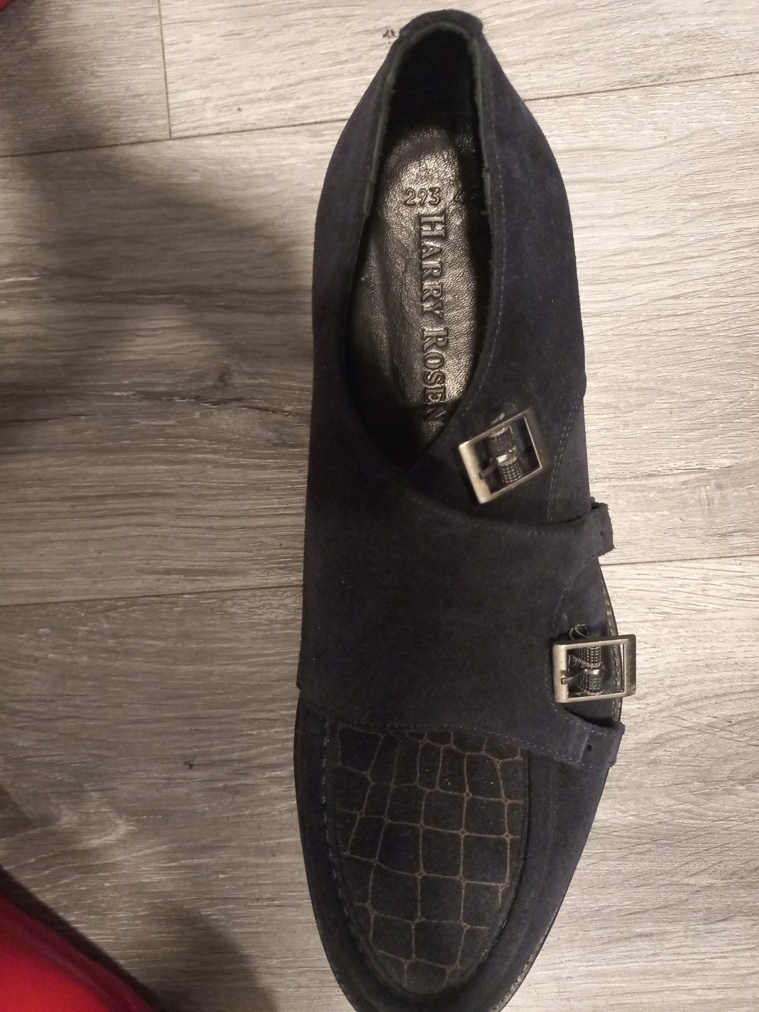 Harry Rosen Men's Suede Monk Strap Shoes thumbnail