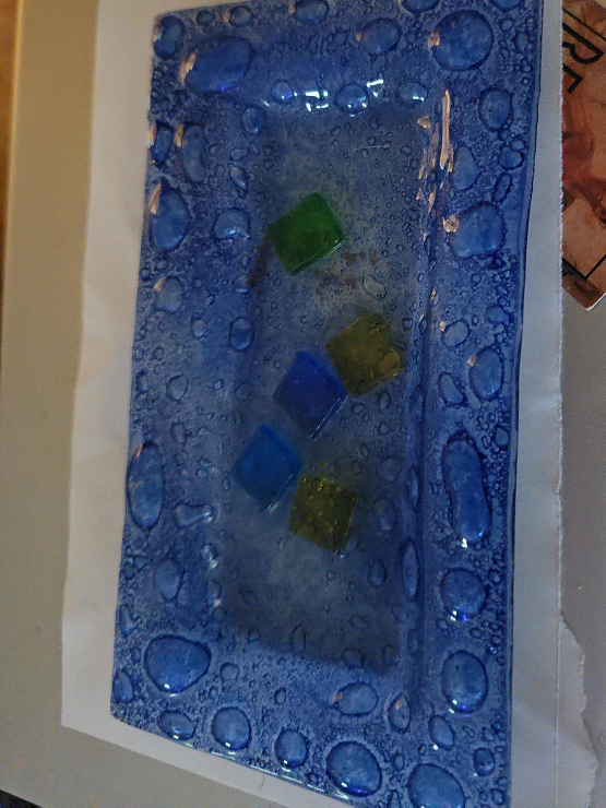 Fused Glass Tray - Blue thumbnail