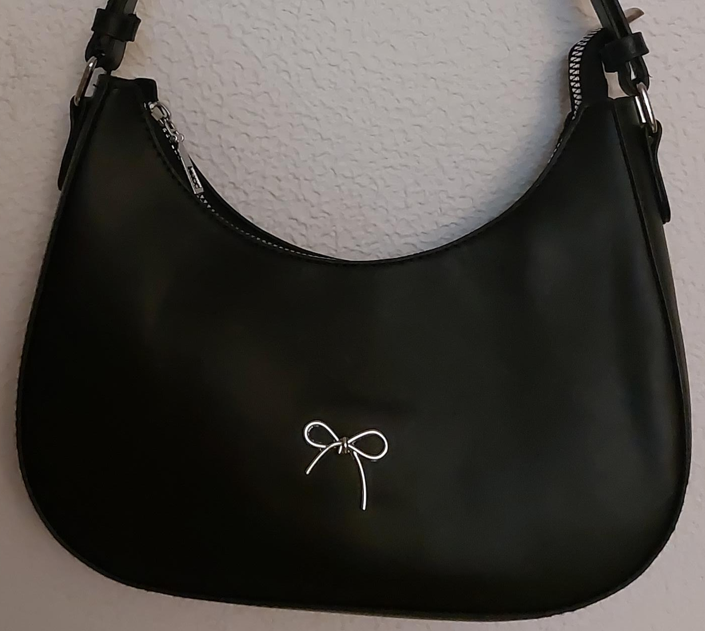 Black Shoulder Bag with bow thumbnail
