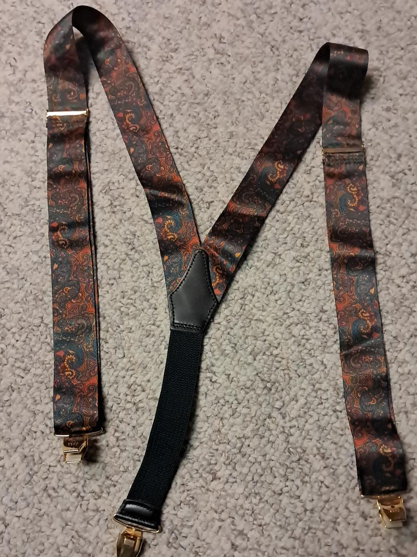 adult size Paisley Suspenders