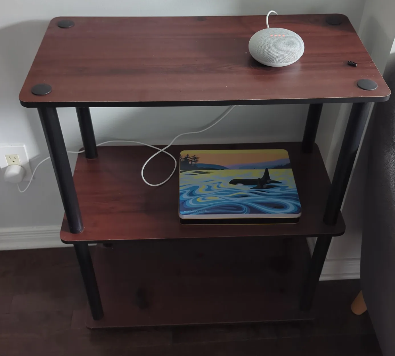 Brown 2-Tier Side Table