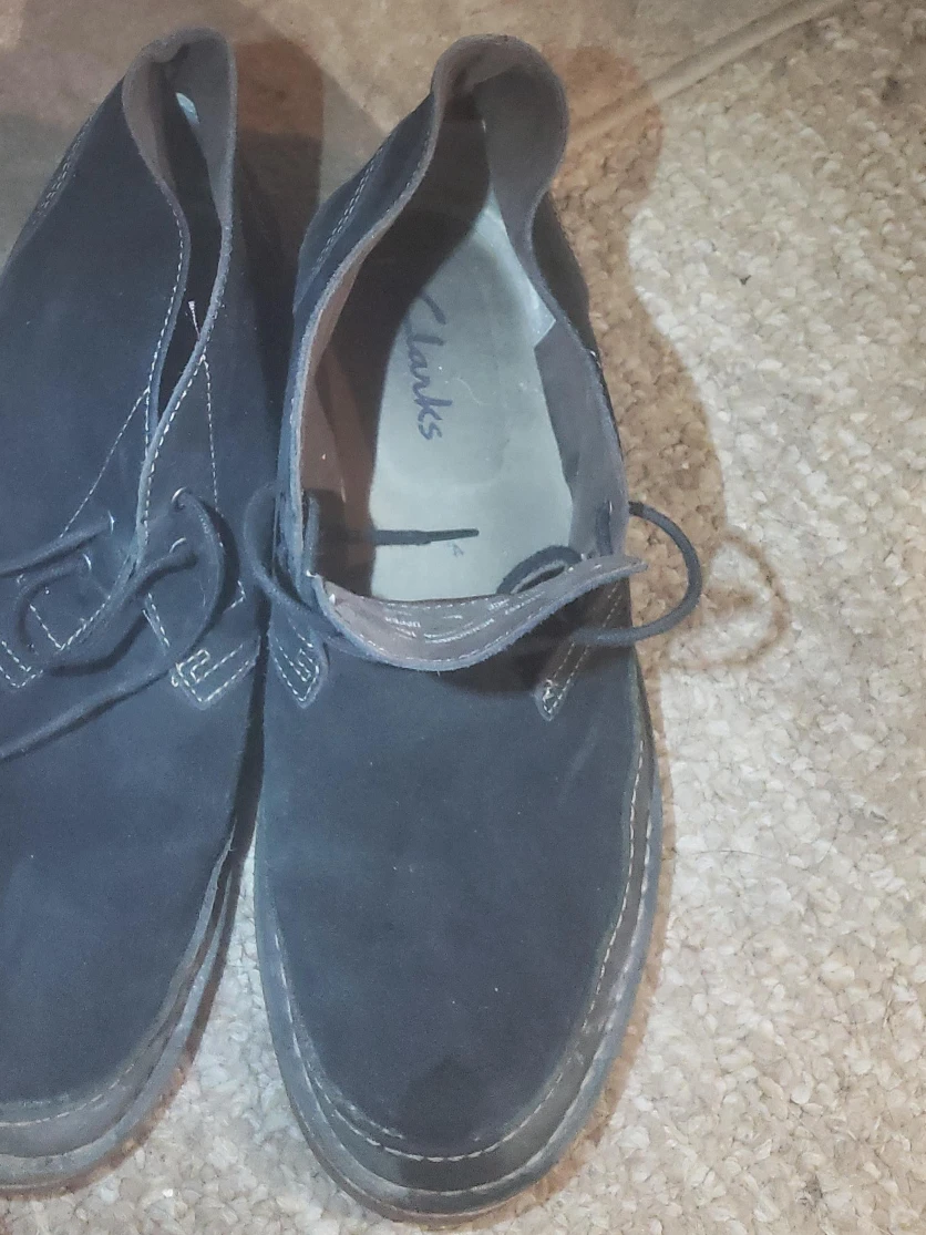 Clarks Black Suede Shoes thumbnail