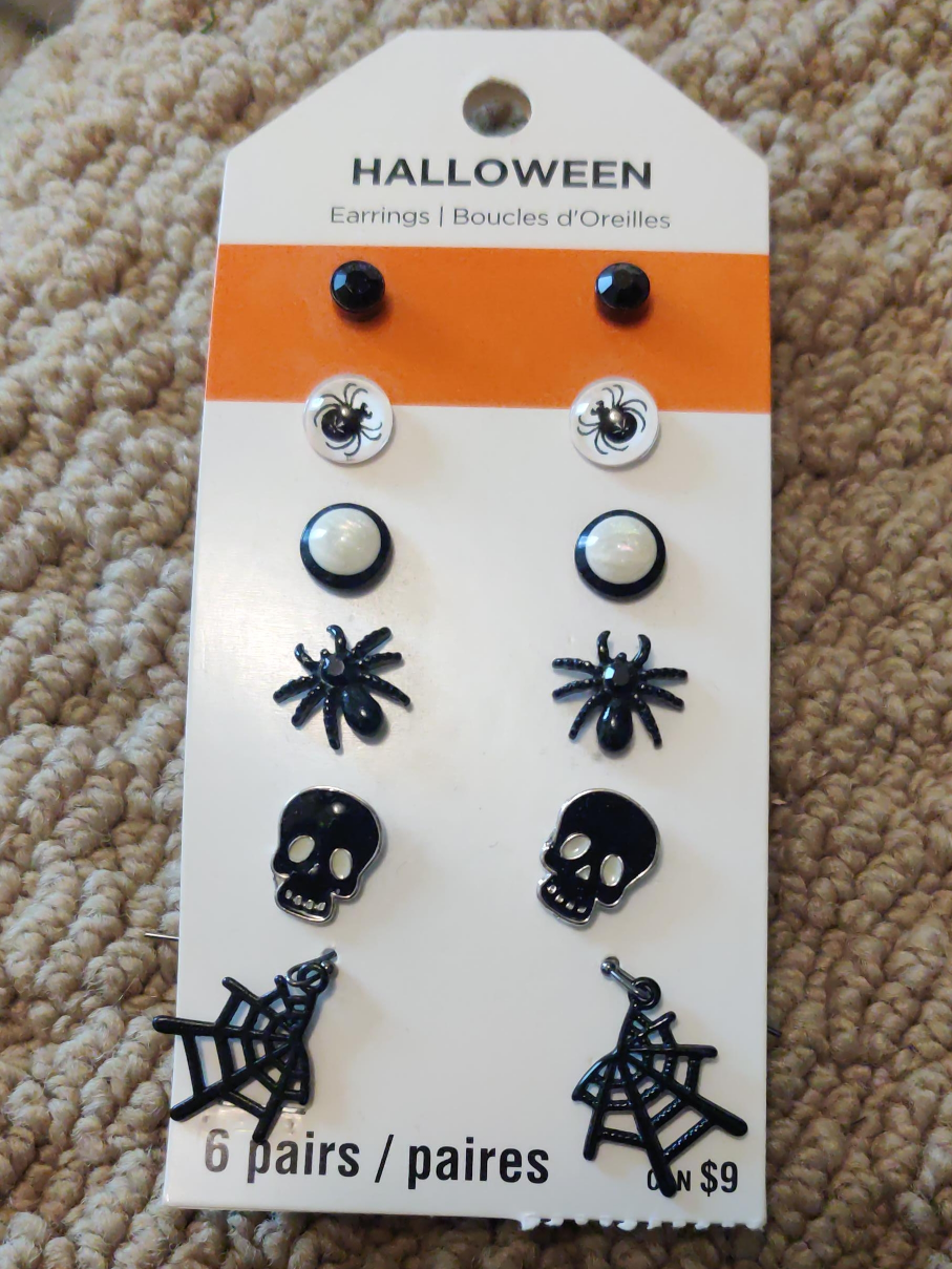 Halloween Earrings - 6 Pairs - New thumbnail