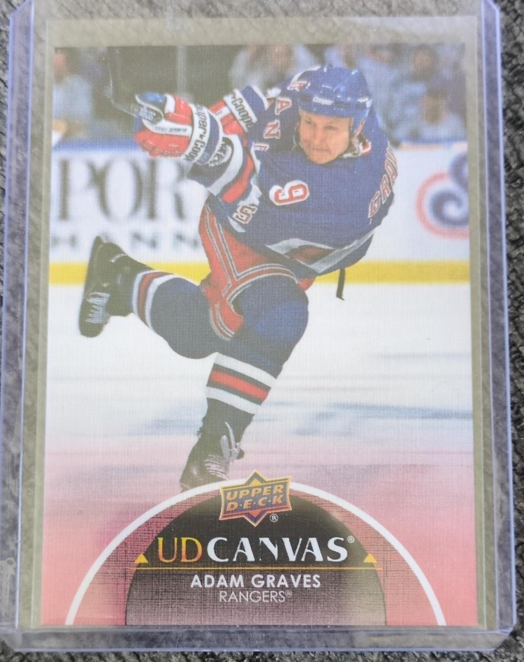Adam Graves Upper Deck Canvas Rangers Hockey Card