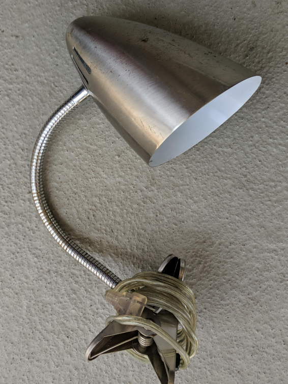 Silver Clip-on Desk Lamp thumbnail