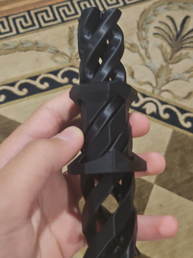 Black 3D Printed spiral fidget thumbnail