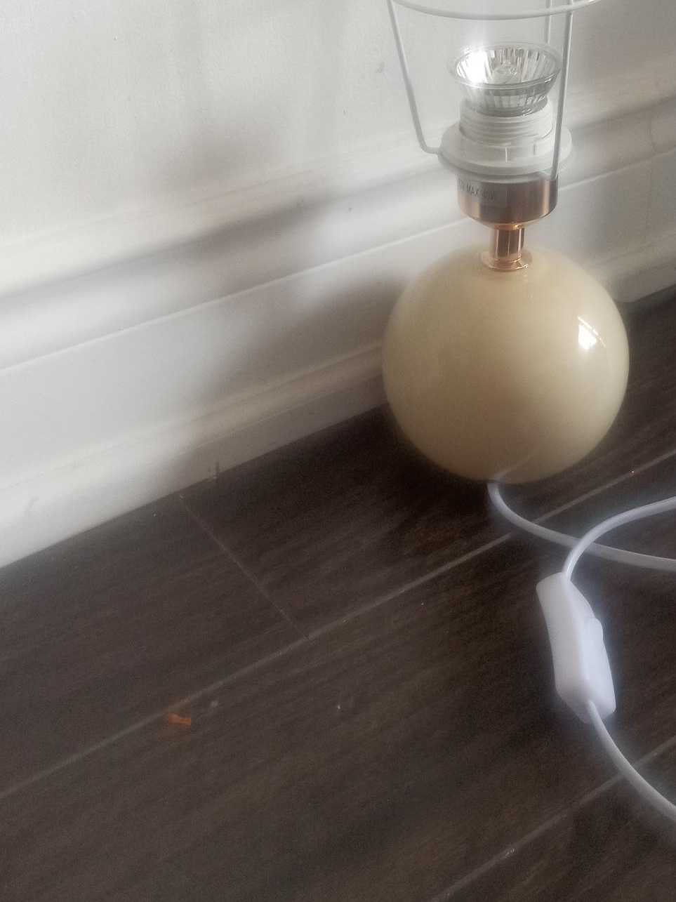 Beige Globe Table Lamp🍁 thumbnail