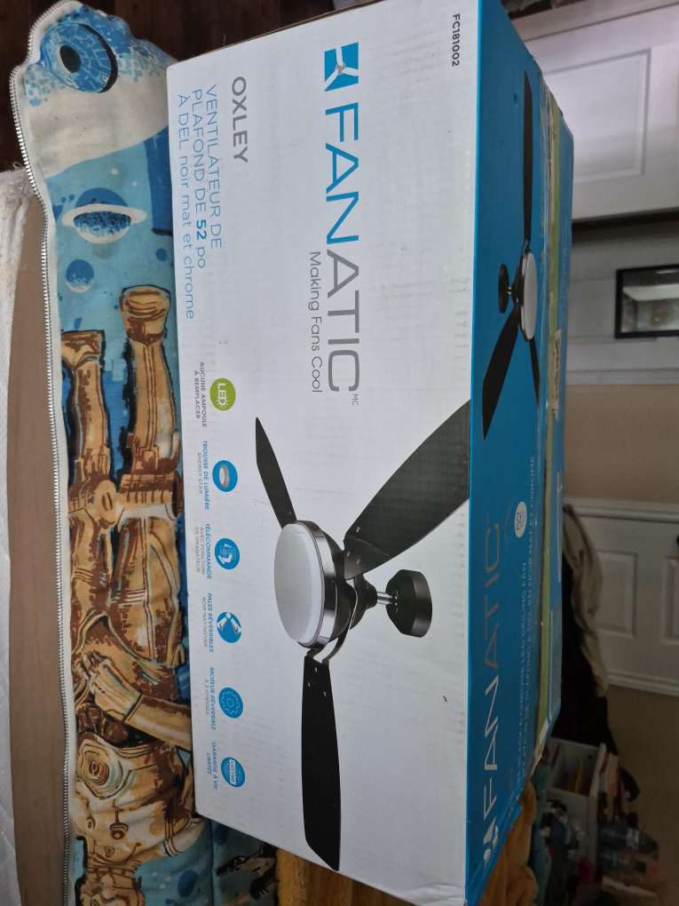 FANATIC Oxley 52" LED Ceiling Fan - Black thumbnail