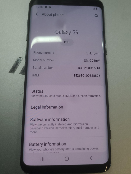 Samsung Galaxy S9 - SM-G960W thumbnail