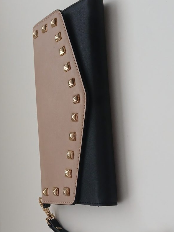 ALDO Studded Wallet - Black & Blush pink thumbnail