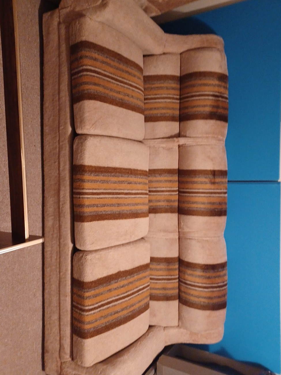 Striped Beige Sofa thumbnail