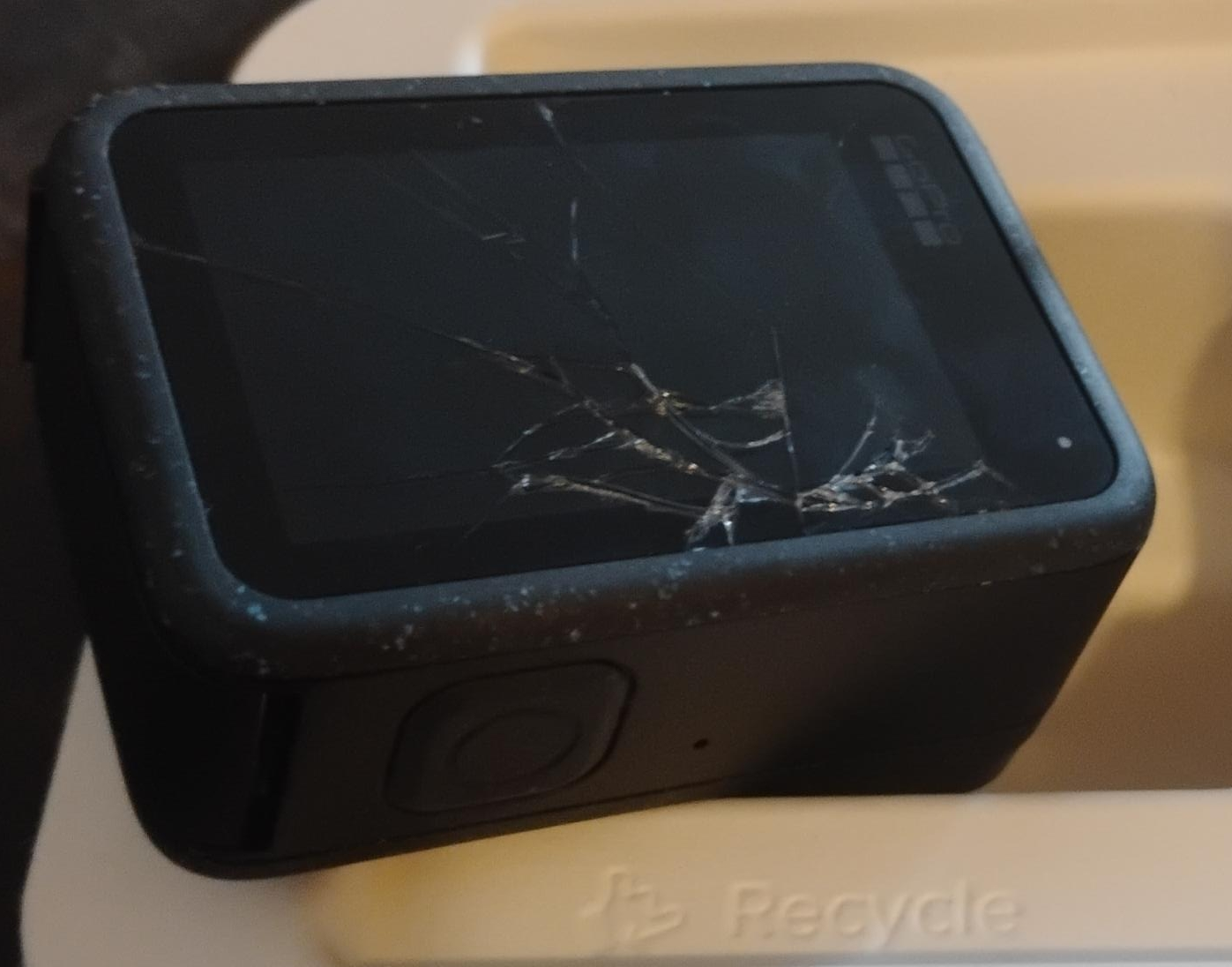 GoPro 12 with cracked screen thumbnail