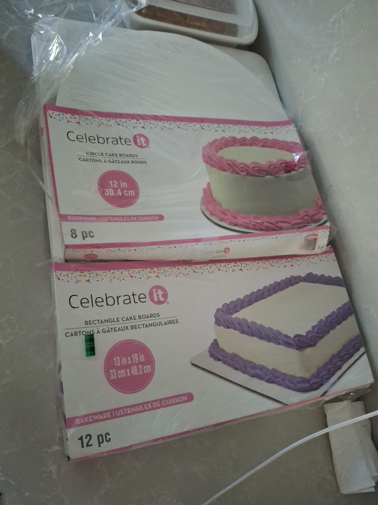 Celebrate It! Cake Boards: 12" Round & 13x19" Rectangular