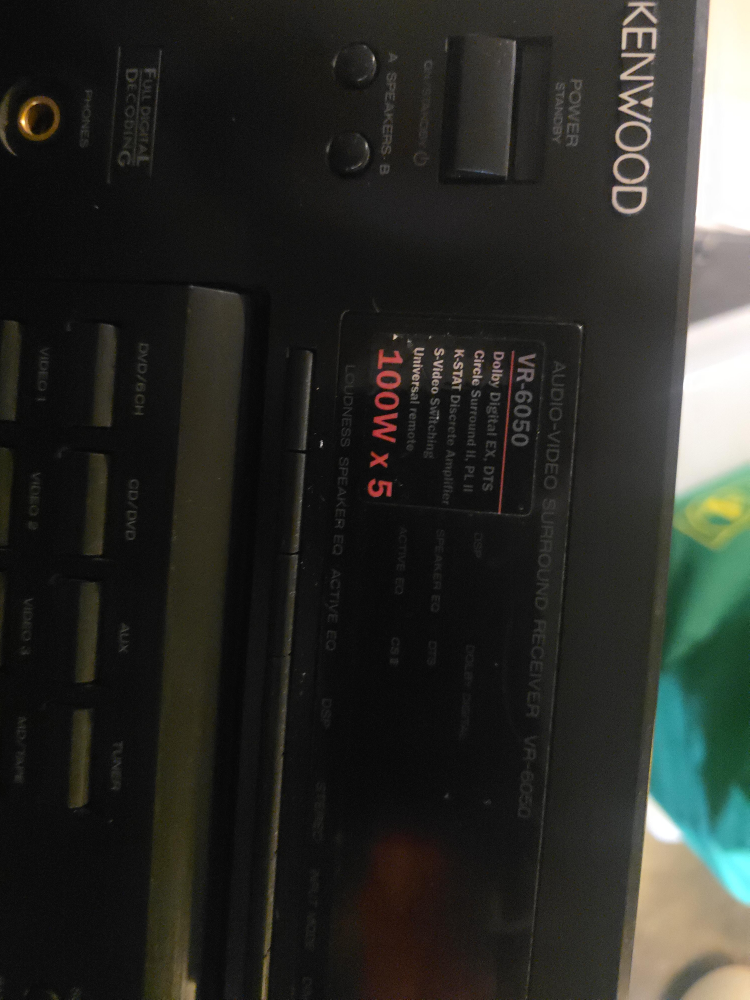 Kenwood VR-6050 Audio/Video Surround Receiver thumbnail