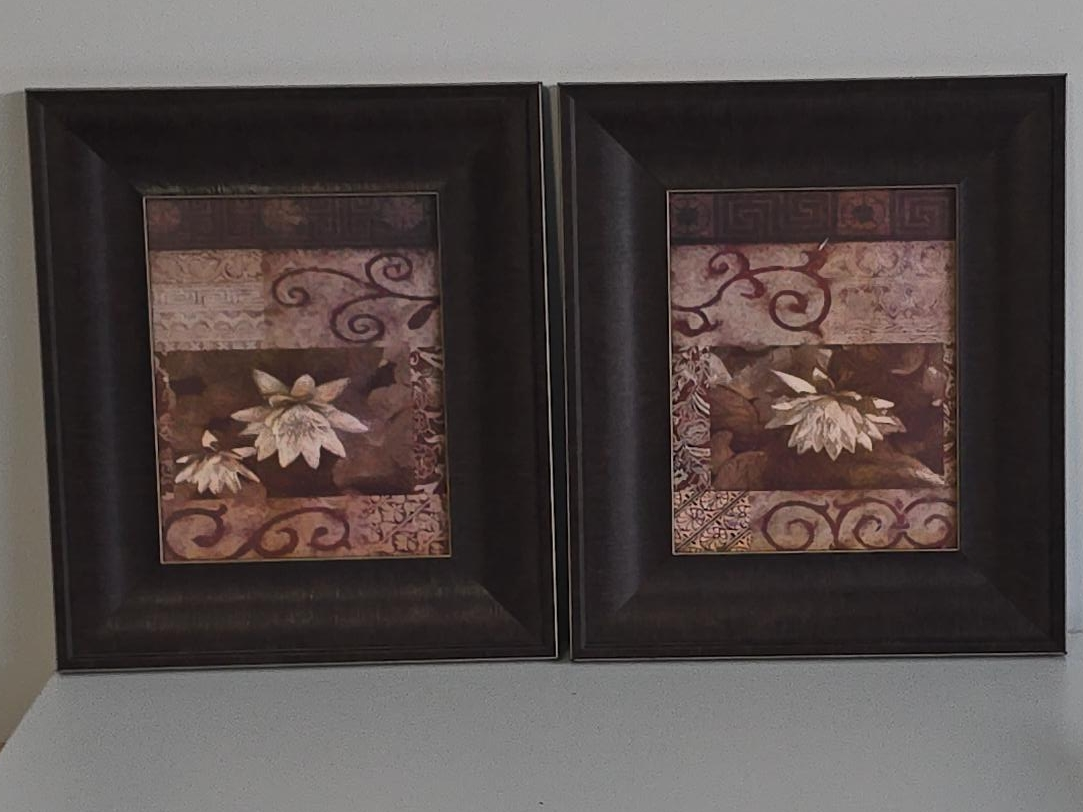 Framed Floral Wall Art Prints - Set of 2 thumbnail