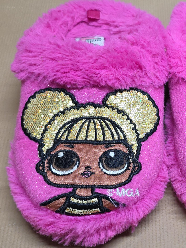 LOL Surprise! Pink Fuzzy Slippers Size 11-12 thumbnail