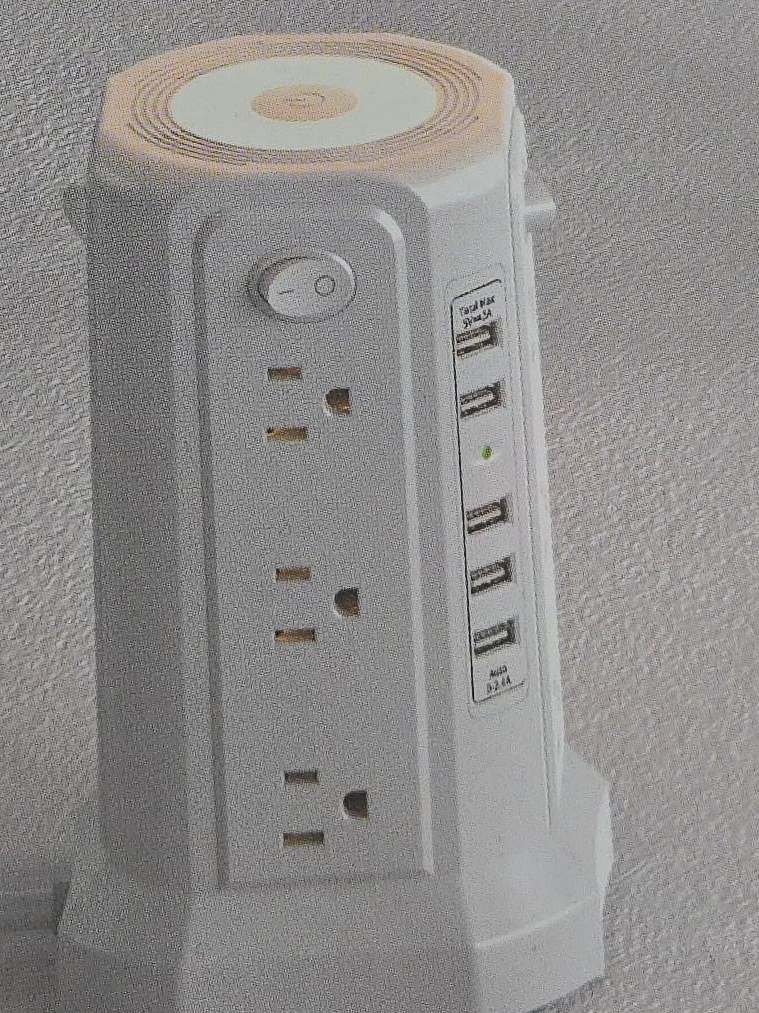 Power Strip Tower with USB Ports