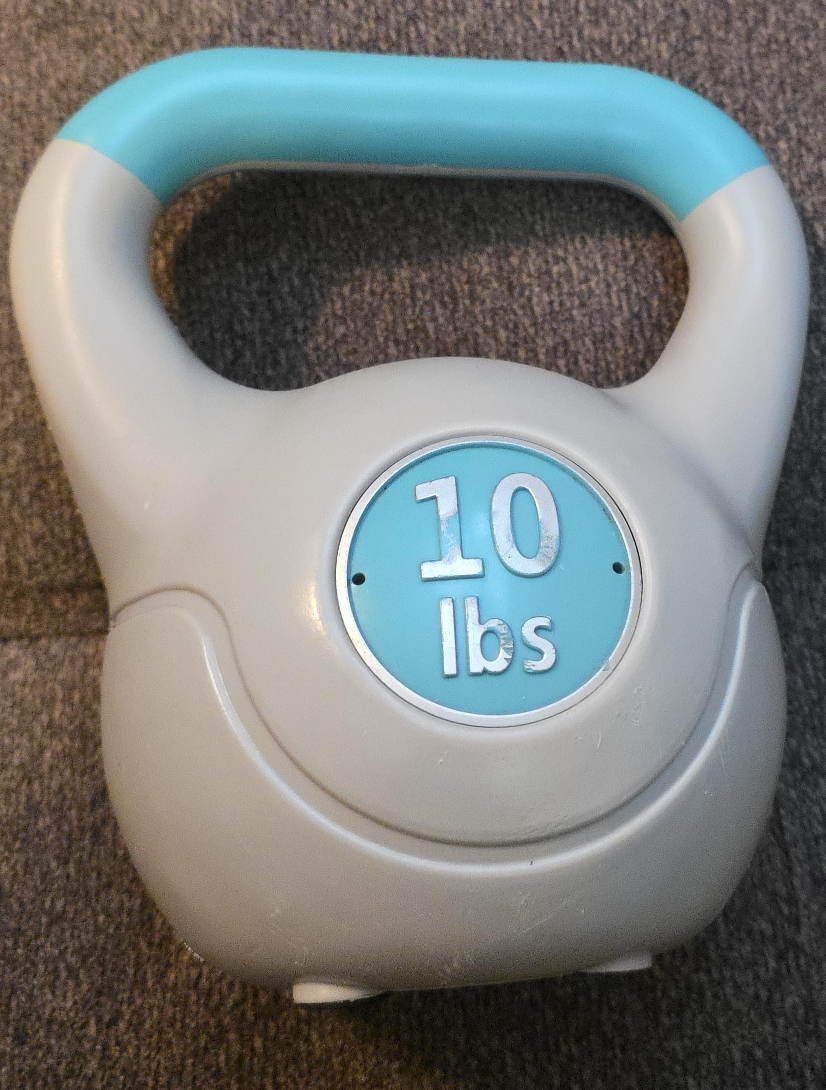 10 lbs Kettlebell - Light Blue & Grey thumbnail