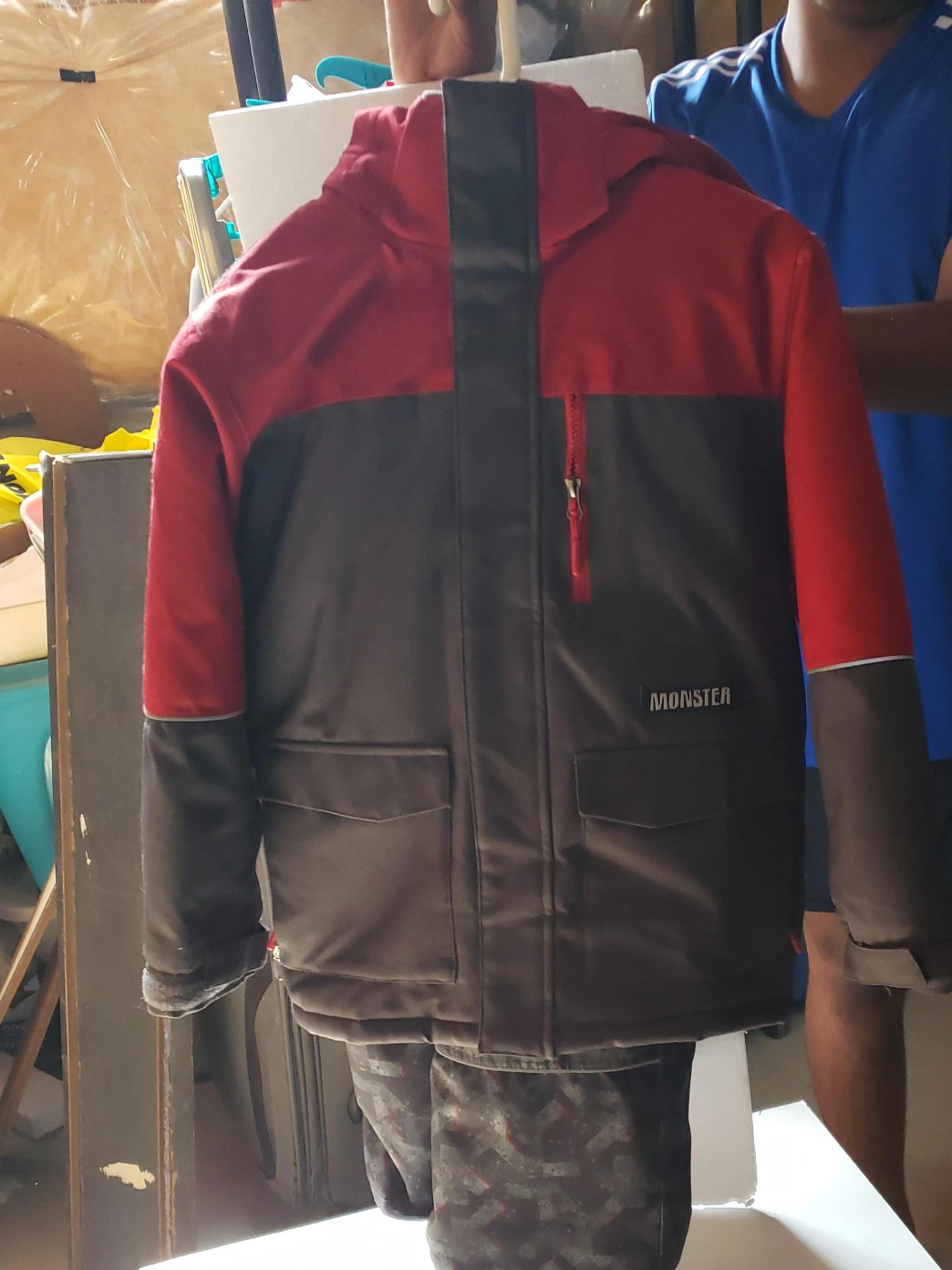 Monster Kids' Winter Jacket - Red & Black thumbnail